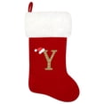 thumbnail image 1 of SUTENGDA 20 Inches Monogram Christmas Stockings Red Velvet with White Super Soft Plush Cuff Embroidered Xmas Stockings Classic Personalized Stocking Decorations for Family Holiday Season, 1 of 5