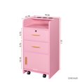 thumbnail image 3 of Tcbosik Wall Mount Salon Station Hair Styling, Barber Salon Stations with a Storage Cabinet, 2 Drawers and 3 Hair Dryer Holders for Hair Stylist Beauty Spa Equipment, Pink, 3 of 9