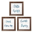 thumbnail image 1 of Gango Home Decor Contemporary Sweet Baby Boy I, IV, & VI White Wood Sq by Jenaya Jackson (Ready to Hang); Three 12x12in Gold Trim Framed Prints, 1 of 6