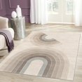 thumbnail image 1 of LaDole Rugs 3x5 ft Modern Premium Area Runner Rug | Geometric Small Carpet For Entry Way, Hallway, Home Office, Entrance Indoor Floor Décor | Beige Blue, 1 of 4