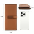 thumbnail image 3 of Wrangler Purses for Women Slim Thin Wallet RFID Blocking Bifold Clutch with Zipper Coin Purse Original Branded Leather Wallet with Card Holder, Brown, 3 of 7