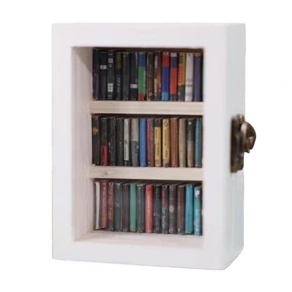 HOT Anti-Anxiety Bookshelf with 60 Books Miniature Book Match Boxes Gifts Shake Away Your Anxiety House Decoration