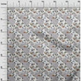 thumbnail image 2 of oneOone Cotton Poplin White Fabric Leaves & Flower Fabric For Sewing Printed Craft Fabric By The Yard 56 Inch Wide, 2 of 4