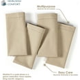 thumbnail image 7 of HEIRLOOM COMFORT Beige Cloth Napkins Set of 6, 18 x 18 Inch - Soft, Absorbent, Durable, Reusable, Washable - Hemstitch Mitered Edges - Perfect Hotel Quality Napkin for Dinner, Weddings, Holiday Décor, 7 of 7