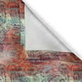 thumbnail image 6 of Ambesonne Ethnic Valance & Curtain, Grunge Paisley, 55"x30", Turquoise Orange Black, 6 of 6