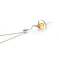 thumbnail image 3 of Galaxy Gold 14K Solid White Gold 20" Snake Necklace with 2.28 CT Natural Diamonds and a Dangling Briolette Citrine Drop, 14"-24" Sizes, November Birthstone, Symbol of Warmth, 3 of 5