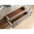 thumbnail image 3 of Bowery Hill 2-Piece 7-Drawer Transitional Wood Dresser and Mirror in Gray, 3 of 6