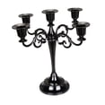 thumbnail image 3 of Candelabro Candelabro, Candelabro de Pilar, Candelabro de 5 Brazos para Velas Largas, Candelabro para Eventos de Mesa negro, 3 of 9