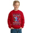 thumbnail image 2 of Wild Bobby Season's Eatings Shark Christmas Sweater | Holiday Unisex Boys Girls Crewneck Graphic Sweatshirt, 2 of 5