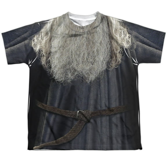 Lord Of The Rings - Galdalf The Grey Costume - Youth Short Sleeve Shirt - Large