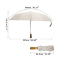 thumbnail image 2 of Unique Bargains Collapsible Windproof Folding Umbrella with Wooden Handle Beige, 2 of 5