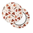 Picia Autumn Brown Butterfly Pattern Round Stool Covers Comfy Seat
