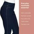 thumbnail image 4 of No nonsense Women's Classic Indigo Denim Legging, Dark Denim, 1X, 4 of 7