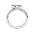 thumbnail image 4 of Pink Tourmaline Double Heart Ring 2/5 Carat (ctw) in Sterling Silver, 4 of 4