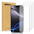 thumbnail image 1 of Protector de Pantalla de Vidrio Templado para Apple iPhone 16 Pro Max (3 por Paquete), 1 of 5