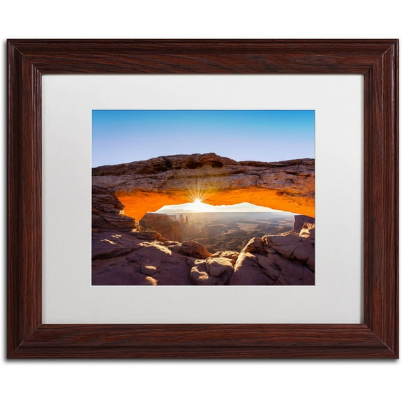 Trademark Fine Art "Lighted Frame" Canvas Art by Michael Blanchette Photography White Matte, Wood Frame