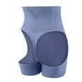 thumbnail image 2 of Defitshape Women's Tummy Control Shapewear Shorts Open Butt Lifting Buttless Slimming Boyshort Mid Thigh Breathable Firm Body Shaper Light Blue 3X-Large, 2 of 4
