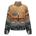 thumbnail image 5 of Jackets for Women Winter Coat Jackets Flannel Stand Collar Jacket(Air Travel,Size:S-4XL), 5 of 7