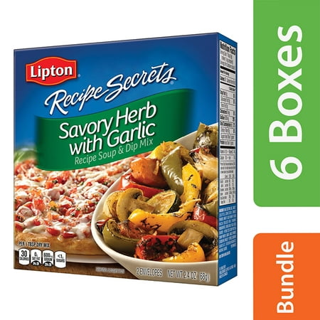 (6 Pack) Lipton Soup and Dip Mix Savory Herb with Garlic 2.4 (Best Herbs For Vegetable Soup)