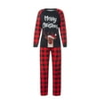 thumbnail image 2 of Christmas Family Pajamas Set Family Matching  Letter Deer Print Long Sleeve O-neck Tops+Plaid Print Trousers/Romper, 2 of 10