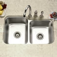 thumbnail image 2 of Houzer Elite 31 in Stainless Steel Undermount 50/50 Double Bowl Kitchen Sink with Strainer - ED-3108-1, 2 of 6