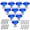 Blue, variant on 10 Pcs Crystal Glass Cabinet Knobs 30mm Diamond Shape Drawer Kitchen Cabinets Dresser Cupboard Wardrobe Pulls Handles (Clear)