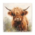 thumbnail image 2 of Precious Baby Highland Cow Painting on Canvas | Farmhouse Home Wall Decor, 2 of 4