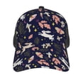 thumbnail image 3 of Lsque Retro Rabbit Flower Printed Trucker Hat - Baseball Cap for Men Women - Breathable Mesh Side, Adjustable Fit - for Casual Wear, 3 of 7
