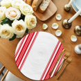 thumbnail image 3 of Round Placemats Set of 4 Red Stripes Place Mats Washable Woven Placemat Simple Style Circle Braided Table Mat for Kitchen Dining Table Party Home Decor 15 Inch, 3 of 8