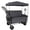 Gray + Steel, variant on 3-in-1 Folding Wagon Cart with Bench Seat & Canopy & Storage, 500lbs Heavy-Duty, 180L Capacity, All-Terrain Wagon for Camping, Beach, Sports, & Garden, Gray