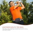 thumbnail image 3 of Miangastore Compact Golfs Tee Bag Leather 1Pcs Golf Training Equipment, 3 of 8
