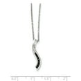 thumbnail image 2 of Sterling Silver Ss Rh Plated White Night Black & Diamond Pendant Necklace (18 X 4) Made In India qp2288, 2 of 3