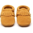 thumbnail image 6 of Leather Baby Moccasins Hard Soled Tassel Crib Toddler Shoes for Boys and Girls, 6 of 7