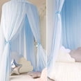 thumbnail image 3 of Mosquitera infantil con forma de cúpula, tienda de campaña, dosel para cama, mosquitera, ropa de cama con encaje redondo, casa de juegos para bebés, niños y niñas, color rosa, 3 of 5