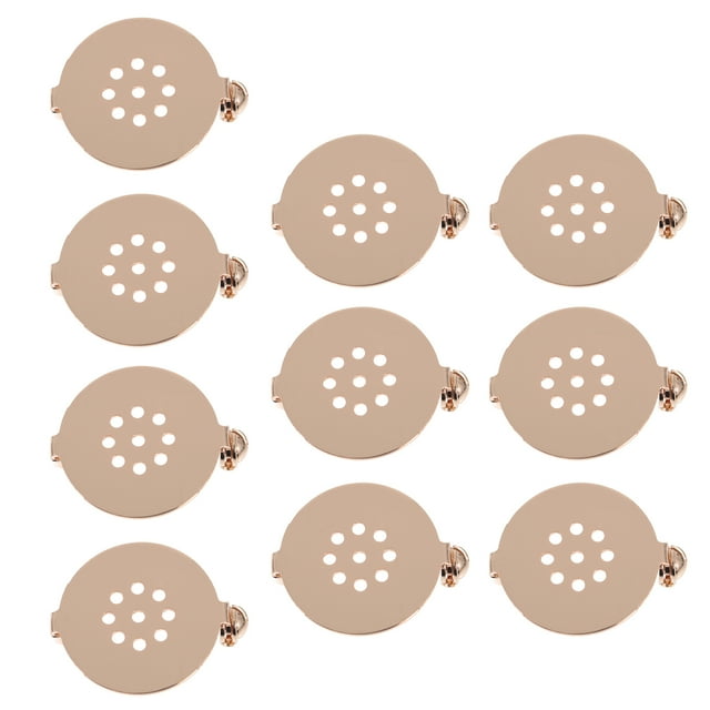 Shisuyan Bases de Broche Dorées 10 Pcs 0.9 Po Rond Fabrication de Bijoux en Cuivre