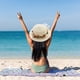 thumbnail image 5 of Sombrero de verano para mujer, con circunferencia de 56 a 58 cm, con guirnalda, para playa, exterior, plano, protector solar, plegable, de paja, 5 of 5