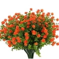 thumbnail image 2 of Shipiny 7 Branches Artificial Outdoor Fake Plastic Flowers, Fade-Resistant Faux Greenery Floral Stems, Realistic Artificial Flowers for Spring Summer Indoor Garden Patio Window Box Home Decor, E, 2 of 9