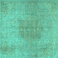 thumbnail image 1 of Ahgly Company Machine Washable Indoor Square Persian Turquoise Blue Traditional Area Rugs, 5' Square, 1 of 4