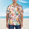 thumbnail image 4 of Lsque Butterflies and Roses pattern Hawaiian Shirt for Men, Unisex Summer Beach Casual Short Sleeve Button Down Shirts-3X-Large, 4 of 9
