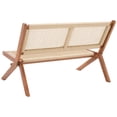 thumbnail image 6 of SAFAVIEH Kobina Outdoor Patio Bench, Natural, 6 of 11