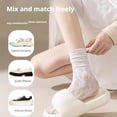 thumbnail image 6 of Womens Lace Ankle Socks - Sheer Mesh Trim Low Cut Socks for Girls & Ladies, 6 of 7