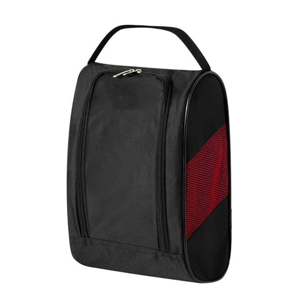 artículos deportivos Bolsa para zapatos de golf Bolsa transpirable con cremallera Bolsa de transporte deportivo de nylon Rojo JShteea El nuevo