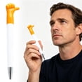 thumbnail image 3 of Dailihome Thumbs Up Orange Ink Ballpoint Pen, Novelty Plastic Cartoon Writing Pen, Funny Inspirational Teacher Appreciation Present and Office Decor, 5.51 in,10 PC, 3 of 9