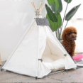 thumbnail image 1 of Bird Cage Bird Baths Pure White Pet Tent Nest For Small And Medium Dogs And Cats Foldable Playhouse Style:with Cushion, 1 of 1