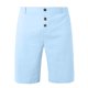thumbnail image 4 of Pantalones cortos de lino con botones para hombre: cintura elástica, cordón, poliéster transpirable, pierna recta, tallas S-XXXL para primavera/verano, 4 of 5