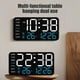 thumbnail image 5 of Reloj electrónico de luz azul con pantalla digital multifuncional con alarma, fecha, temperatura y visualización de la hora, 5 of 6