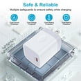 thumbnail image 3 of USB C Block,FiveBox USB C Wall Charger Block with 1pc 100W Right Angle USB C Charger Cable 6ft 45W PD Fast Charging Block Type C Charger Block Type C Charging Cord USB C Brick for Samsung,White, 3 of 9