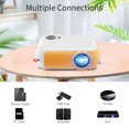 thumbnail image 2 of Amdohai Mini Portable Video Projector LED Movie Projector Home Theater 1080P Support 80 Inch Display, 2 of 8