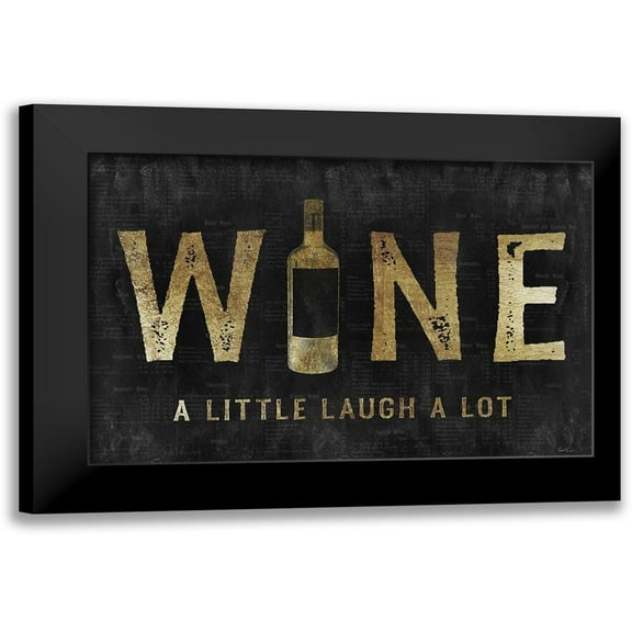 Natalie Carpentieri 14x11 Black Modern Wood Framed Wall Art Titled - Golden Wine