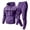 Purple, variant on Delconic Mens Two Piece Fleece Tracksuit Set Hoodie and Straight Leg Pants with Letter Print Drawstring Hood Elastic Waist Pullover Army Green L